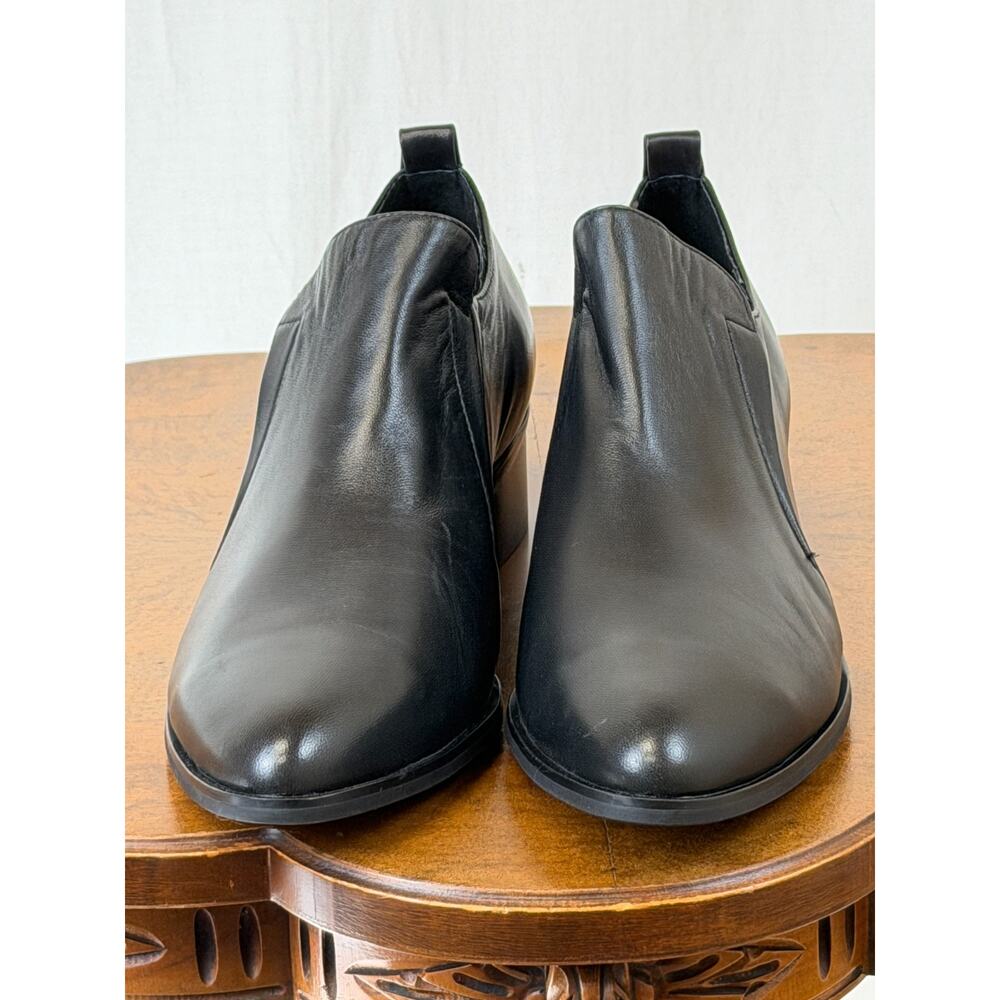 NIB Django & Juliette Black Leather Chunky Heel Loafer EU Size 43 #0371 - Picture 2 of 8
